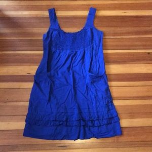 Anthropologie Maeve Midnight Blue Babydoll Dress